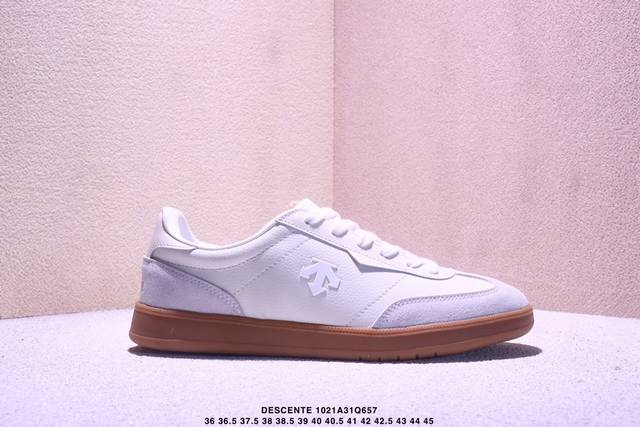 36-45 Half Size Descente Chron Retro Patchwork Fashionable Casual Sneakers Leath