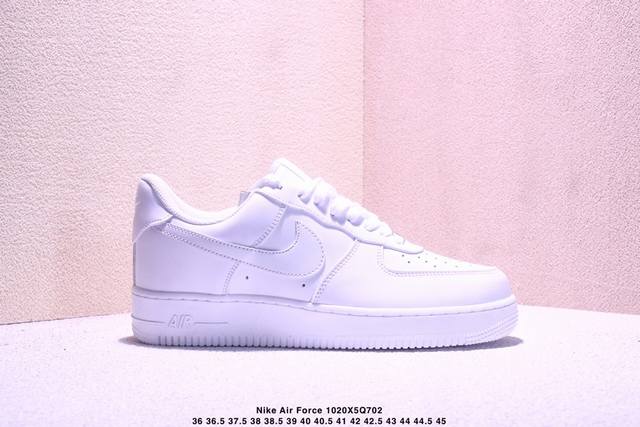 Nike Air Force 1 Low, all-white, low-top, versatile casual sneaker. Soft, respon