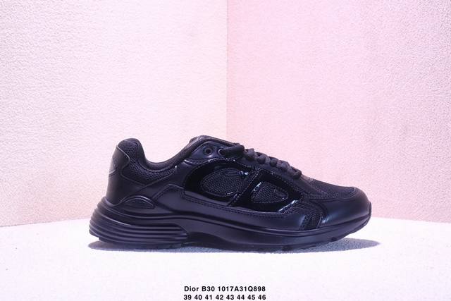 Authentic Dior B30 Mesh Fabric Thick Sole Lace-up Casual Low-Top Sneakers, Unise