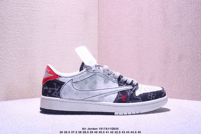 Fragment X Travis Scott X Gucci Air Jordan 1 Low Three-Way Collaboration Reverse