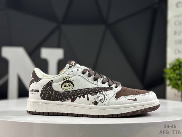 Nike Air Jordan 1 X Travis Scott AJ1 Reverse Swoosh Jordan 1 'DIY' Custom Nike L