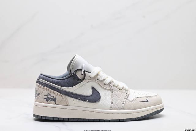 Company Grade Nike Air Jordan 1 Low AJ1 Low-Top Casual Sneakers, Synchronized wi