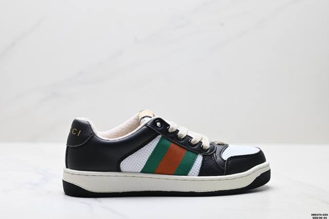 Authentic Gucci Distressed Screener Sneaker, Vintage Style, Original Distressed