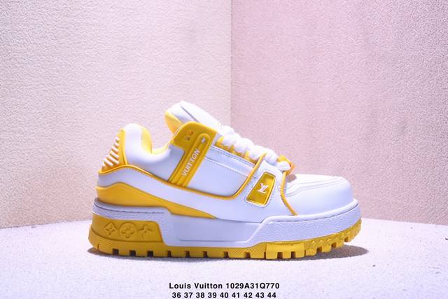 Louis Vuitton Lv Trainer sneakers, latest colorway, basketball style sneakers. D