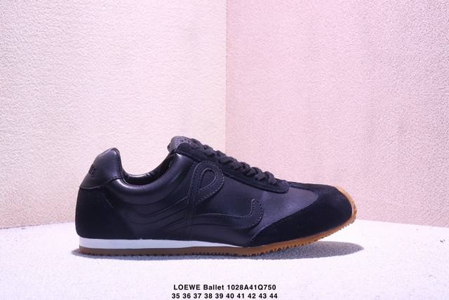 Company-grade Loewe Ballet Runner 2.0 calfskin round-toe lace-up low-top casual