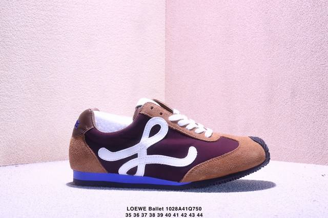 Loewe Ballet Runner 2.0 calfskin round-toe lace-up low-top casual shoes. The new