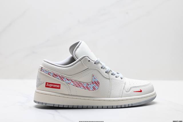 Company Grade Nike Air Jordan 1 Low AJ1 Low-Top Casual Sneakers, Synchronized wi