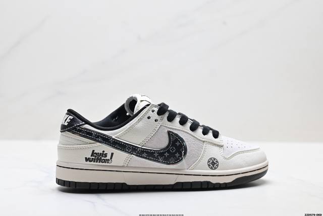 Company Grade Nike Dunk Low Retro 'DIY High-End Custom' Nike Low-Top Casual Spor