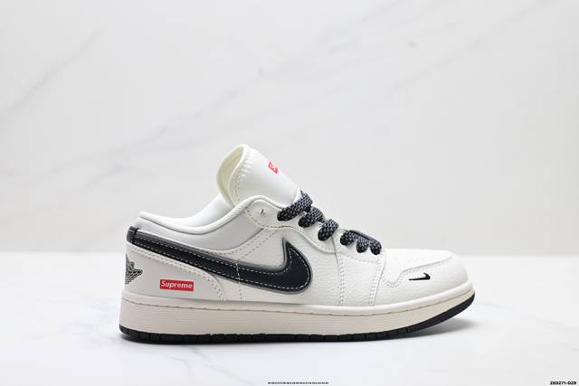 Company Grade Nike Air Jordan 1 Low AJ1 Low-Top Casual Sneakers, Synchronized wi