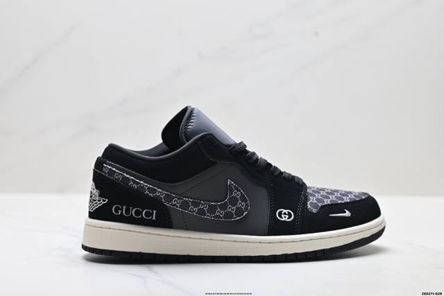Company Grade Nike Air Jordan 1 Low AJ1 Low-Top Casual Sneakers, Synchronized wi