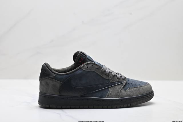 Company Grade Nike Air Jordan 1 X Travis Scott AJ1 Reverse Swoosh Nike Low-Top B