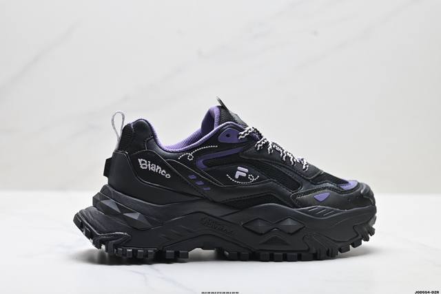 Company Grade Fila Fusion Bianco Hard Candy Fabric Synthetic Leather Patchwork S