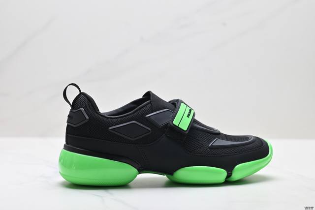 Company Grade Prada Fabric Rubber Thick-Soled Slip-On Breathable Low-Top Casual