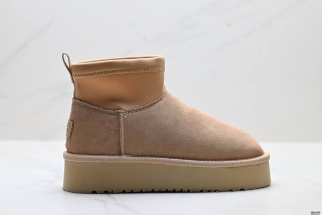 Company Grade Ugg Denim Suede Waterproof Comfortable Versatile Thick Sole Height