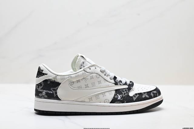 Authentic Nike Air Jordan 1 X Travis Scott AJ1 Reverse Swoosh 'DIY' Custom Nike