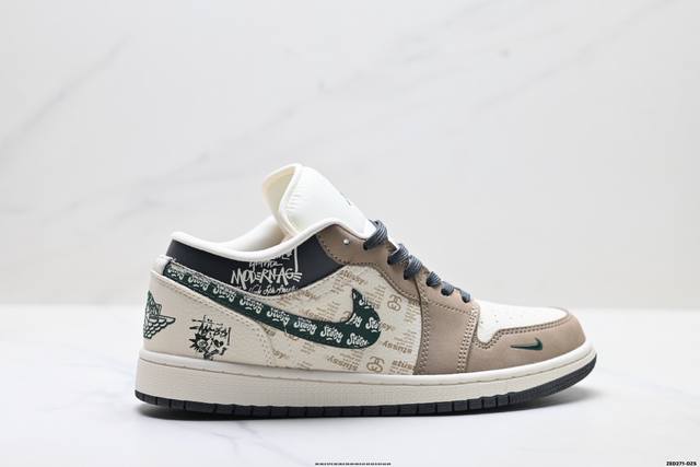 Company Grade Nike Air Jordan 1 Low AJ1 Low-Top Casual Sneakers, Synchronized wi