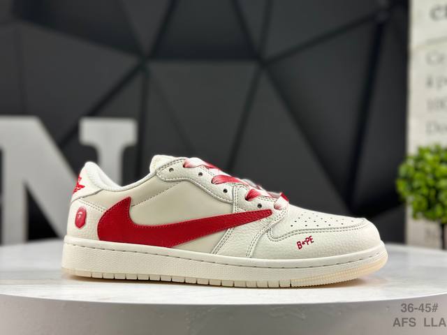 Factory Grade Nike AJ1 Travis Scott X Air Jordan 1 "Reverse Mocha" Low-Top Baske