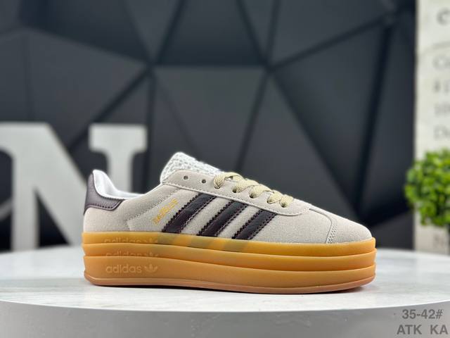 Adidas Originals Gazelle Bold W Platform Sneakers - Retro Versatile Thick-Soled
