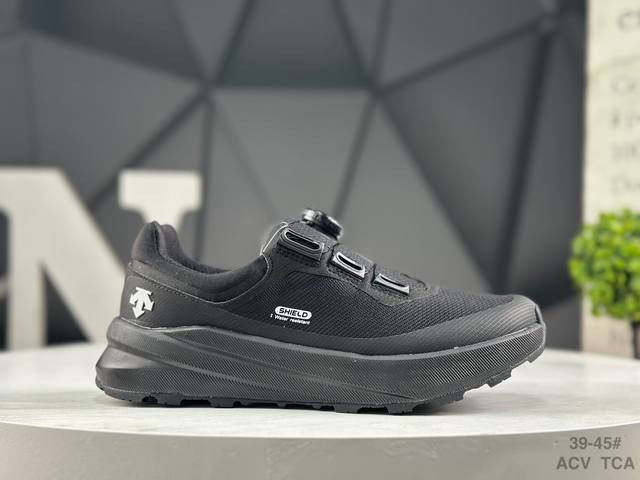 Descente lightweight, cushioned, and breathable athletic trail running shoes are