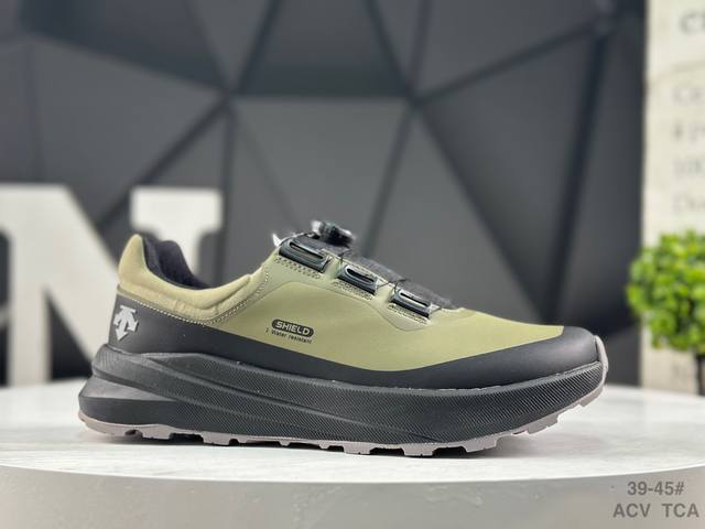 Descente lightweight, cushioned, and breathable athletic trail running shoes are