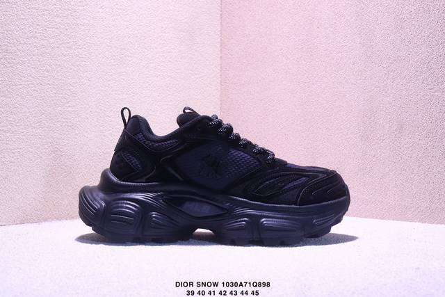 Factory Grade Dior Snow And Lewis Hamilton Round Toe Lace-up Low-top Casual Shoe