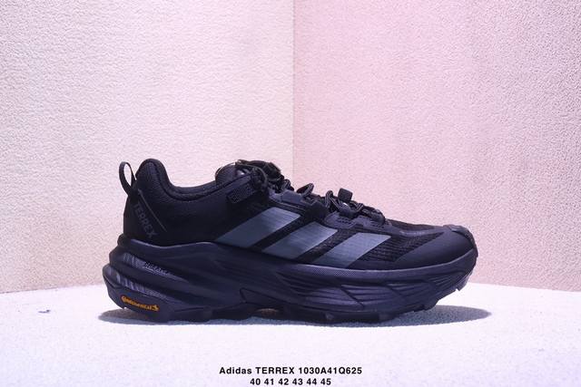 Adidas Terrex, the new Gore-Tex low-top hiking shoe, a chunky, platform sneaker.