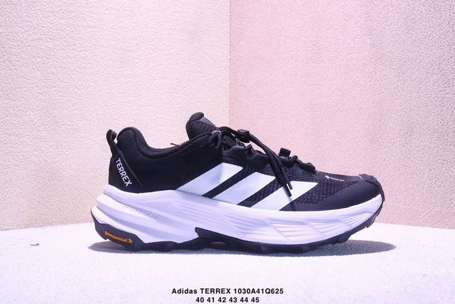 Adidas Terrex, the new Gore-Tex low-top hiking shoe, a chunky, platform sneaker.