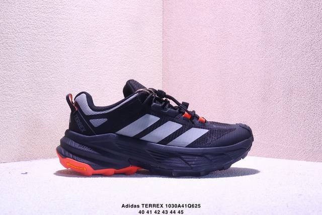 Adidas Terrex, the new Gore-Tex low-top hiking shoe, a chunky, platform sneaker.