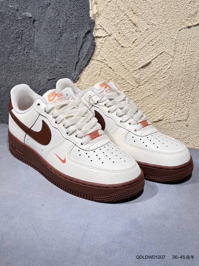 New Arrival Real Shots Nike Air Force 1 '07 Low Lv Collaboration Amber Brown Air