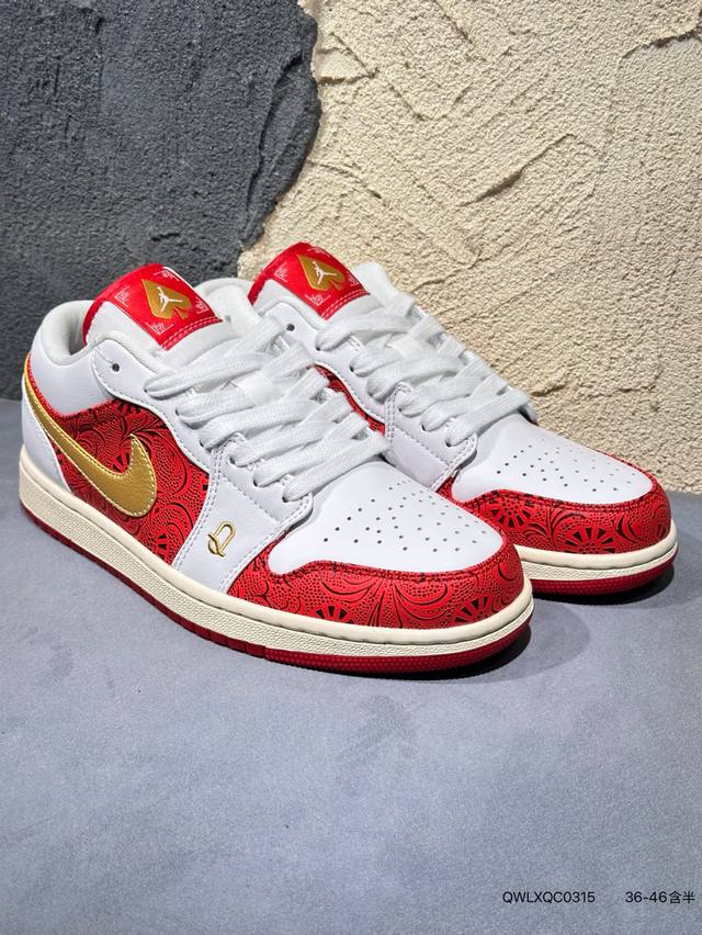 Air Jordan 1 Low Spades, a low-top red and white playing card AJ1, is a classic