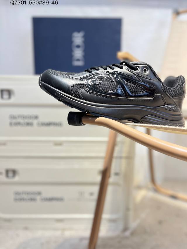 Dior B30 Mesh Fabric Thick Sole Lace-up Casual Low-top Sneakers Unisex Dad Shoes