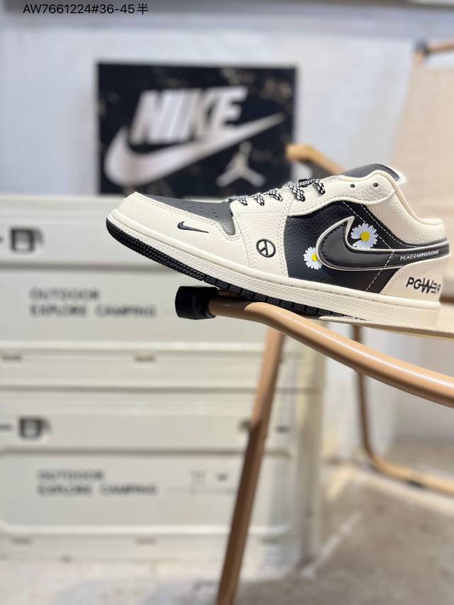 Factory Grade Top Grain Leather Daisy X Jordan Air Jordan 1 Low AJ1 Basketball S