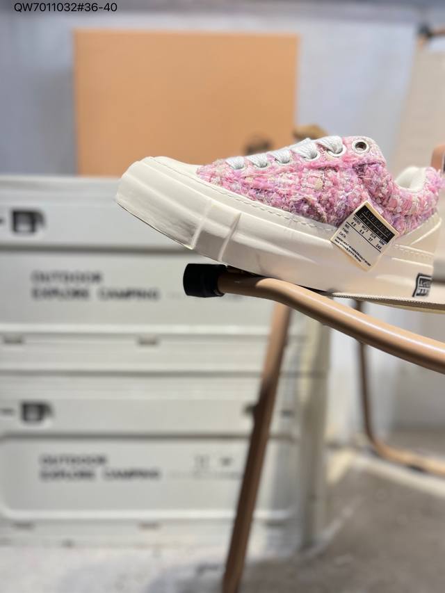 Xvessel Vanness Wu's Low-Top Apricot Canvas Platform Shoes with Double Side Labe