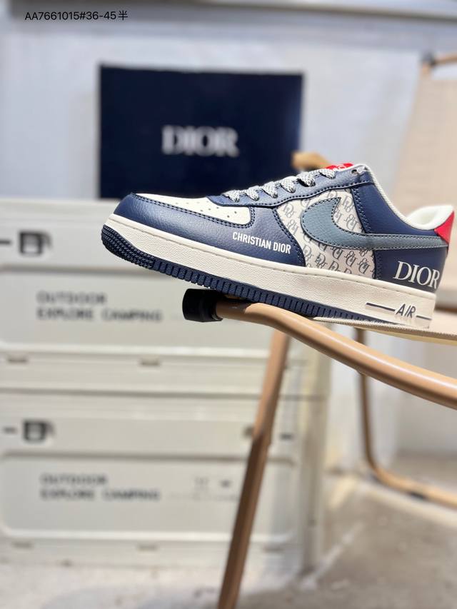 Dior X Nk Air Force 1 '07 Low Low-top Casual Sneakers #Custom Leather, Original