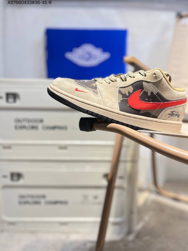 Company-grade top-grain Pisteus X Jordan Air Jordan 1 Low AJ1 low-top basketball