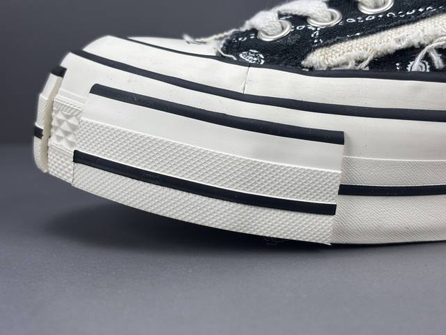 Vanness Wu Xvessel GOP Lows Paisley Canvas Paisley Low-Top Sneakers Black and Wh