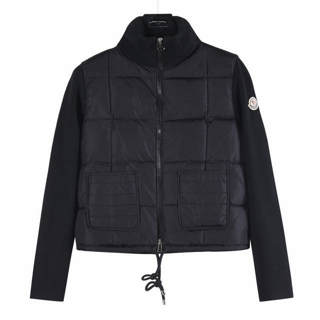 Channel Advantage! Authentic Moncler wool knit long-sleeved black top, guarantee