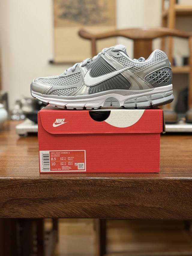 Company-grade platform goods Zoom 5 running shoes, silver-grey, Fj4151-003, men'