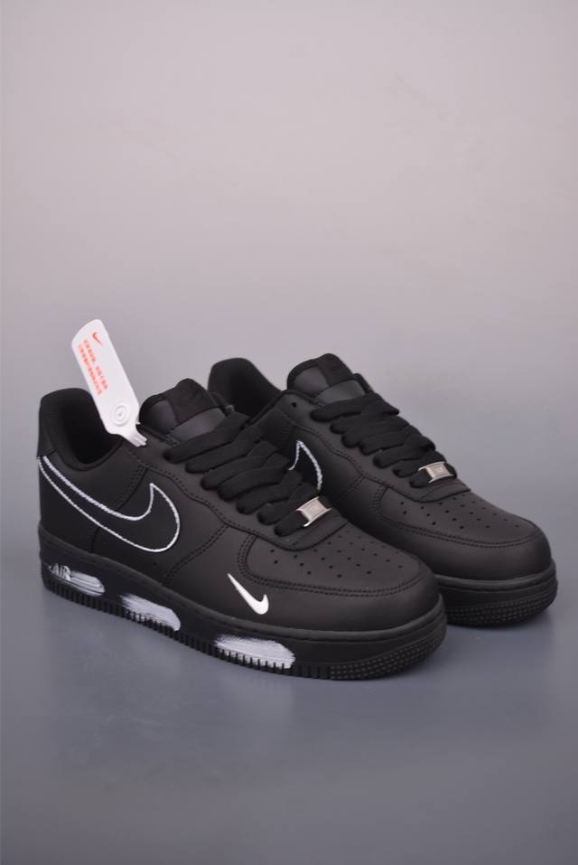 Nike Air Force 1 Low Black and White. Made with original last and cardboard, thi