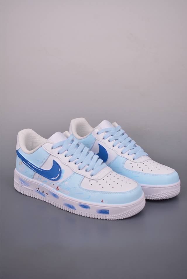 Nike Air Force 1 Low Hand-painted Graffiti - Authentic Air Force fit made with o