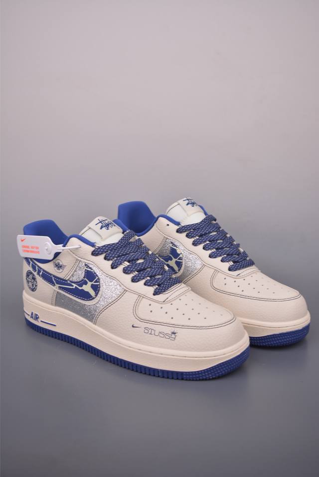 Nike Air Force 1 Low Stussy Collaboration. Made with original last and cardboard