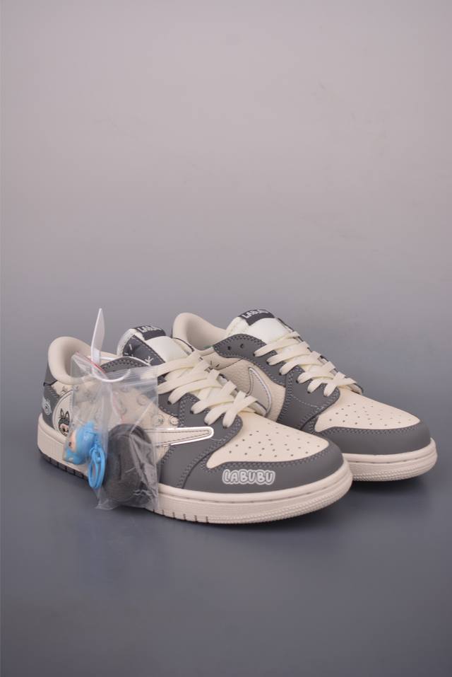 Fragment X Travis Scott X Labubu Air Jordan 1 Low Deconstructed Lacing Tripartit