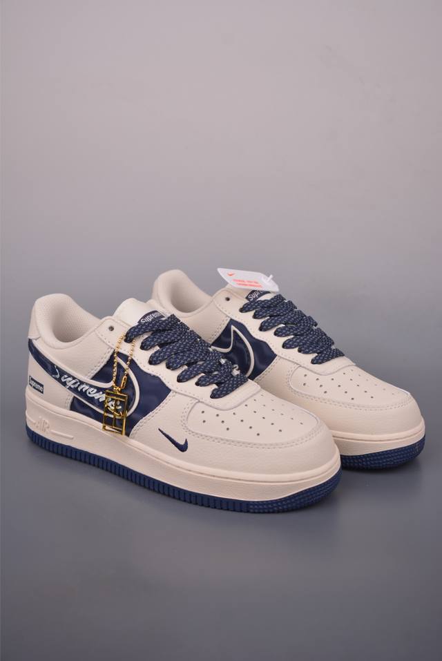 Nike Air Force 1 Low Supreme Collaboration. Made with original last and cardboar