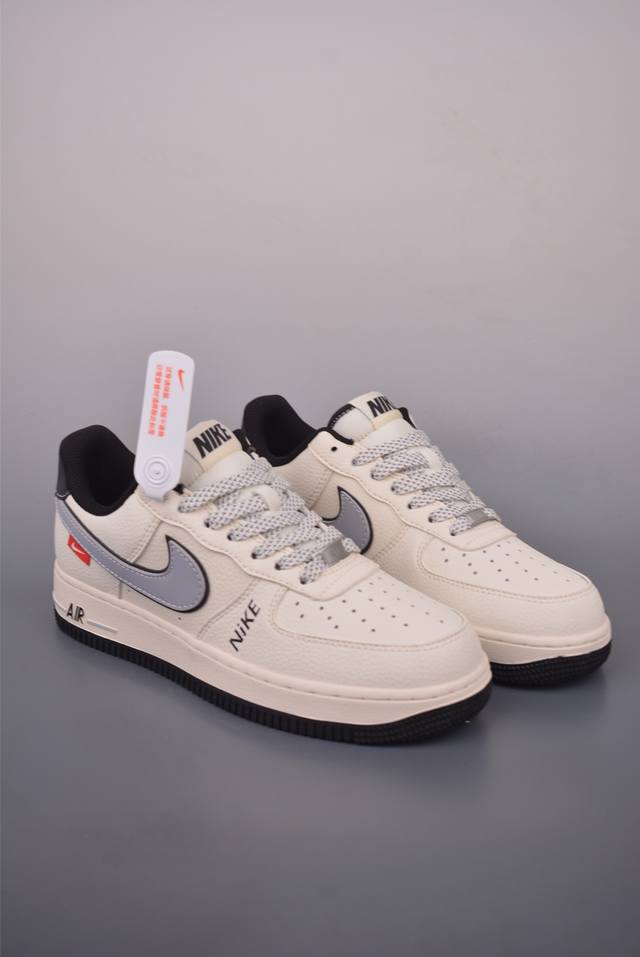 Nike Air Force 1 Low, Off-White/Black. Made with original last and cardboard for
