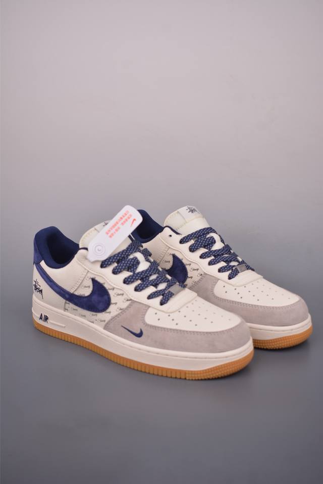 Nike Air Force 1 Low Stussy Collaboration. Made with original last and cardboard