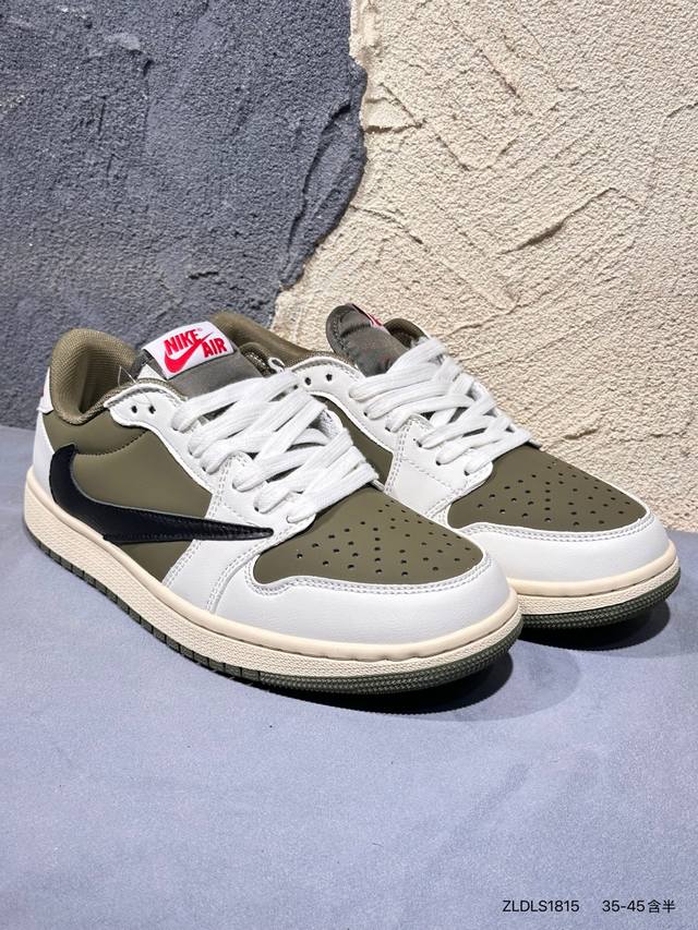 Travis Scott X Fragment Design X Air Jordan AJ1 Low Og Sp Three-way collaboratio