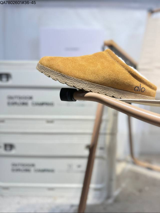 2025 New Alo Fleece Lined Warm Casual Half-Slippers A0827U Qa7802601# 36-45 Ddd