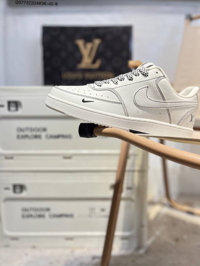 Lv X Nk Court Borough Air Force Casual Sports Sneakers: A versatile, breathable,