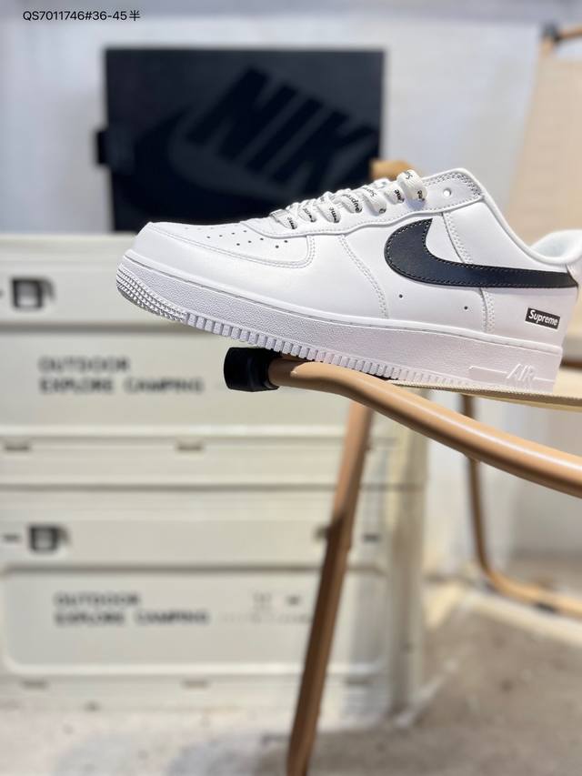 Supreme X Nk Air Force 1 '07 Low Casual Sneakers #Custom Leather, Original Last