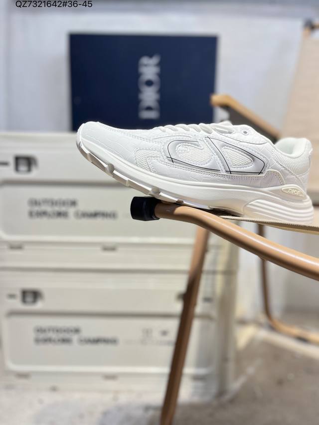 Dior B30 Mesh Fabric Thick Sole Lace-up Casual Low-top Sneakers Unisex Dad Shoes